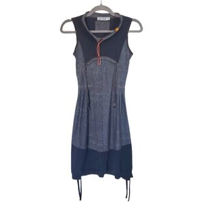 Alexis Matthew Handmade Multi Fabric Unique Linen Blend Mini Dress, Size Small